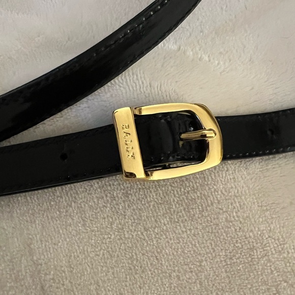 🩷 BALLY Black Patent Leather / Gold Hardware/ Crossbody
Bag Classic Logo💚 - Picture 4 of 16